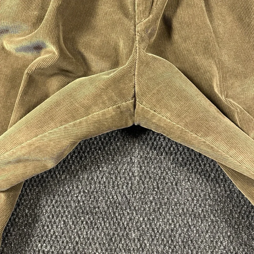 Y2K Dockers Corduroy Pants Mens 36x29 Brown Relaxed Fit Pleated Wide Wale Cuffed